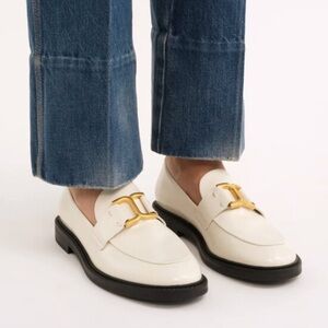 New Chloe Marcie Shiny Loafer - Ivory Sz 5.5